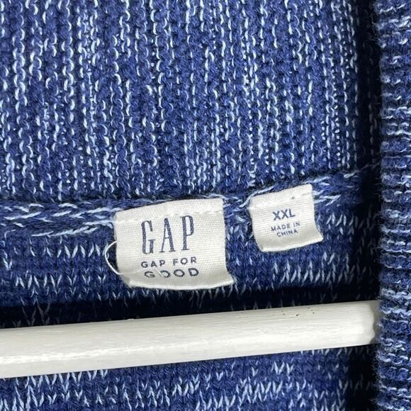 GAP Gap For Good Indigo Blue Sleeveless Knit Cardigan Vest Draped Women Size XXL - Picture 7 of 11